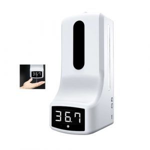 dispendador gel hidroalcohólico personalizable con medidor de temperatura
