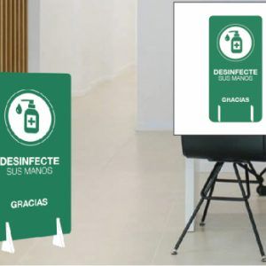 totem señalizacion desinfecte sus manos