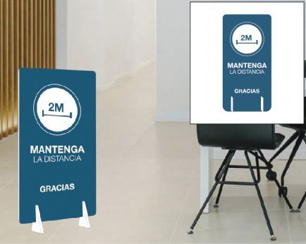 toten de señalización mantenga la distancia