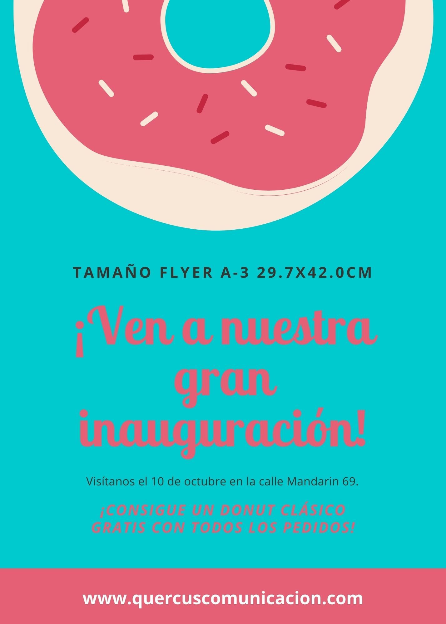 Folleto Tienda Gran Apertura de Donuts