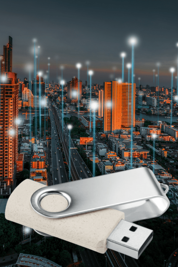 memoria usb publicidad memoria usb con carcasa de paja de trigo