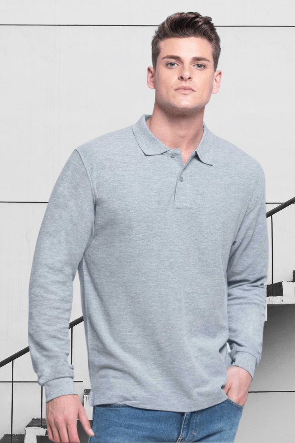polo manga larga hombre
